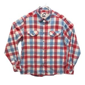 Mountain Khakis MK Jackson Hole Wyoming Mens Button up Check Shirt Size M‎